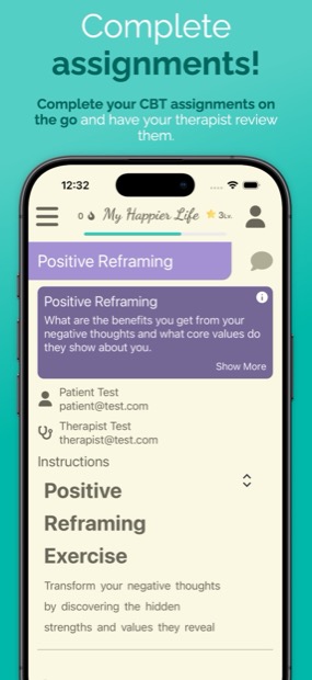 My Happier Life app screenshot