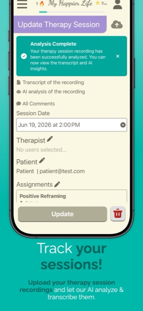 My Happier Life app screenshot